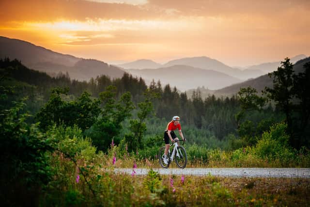The "gravel cycling" trails include spectacular views of the Loch Lomond and the Trossachs National Park. Picture: Jered Gruber
