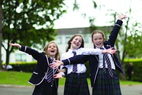 An open-armed welcome from pupils at Morrison’s Academy, where rector Andrew J McGarva is working hard to boost the school’s bursary programme.
Picture: Kieran Dodds