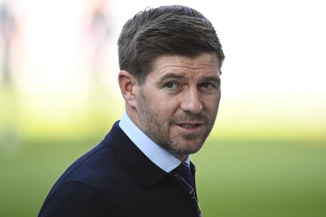 Rangers Manager Steven Gerrard pre-match during a Scottish Cup match between Rangers and St Johnstone at Ibrox Stadium on April 25, 2021, in Glasgow, Scotland. (Photo by Rob Casey / SNS Group)
