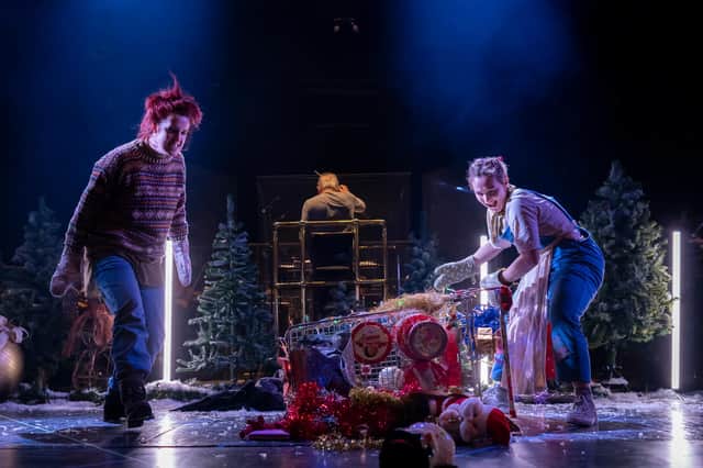 Kitty Whately (Hansel) and Rhian Lois (Gretel) in Scottish Opera's Hansel and Gretel PIC: James Glossop