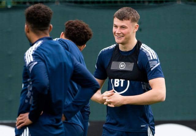 Scotland right-back Nathan Patterson during a training session at Oriam in Edinburgh in preparation for Wednesday's UEFA Nations League match against Armenia at Hampden. (Photo by Paul Devlin / SNS Group)