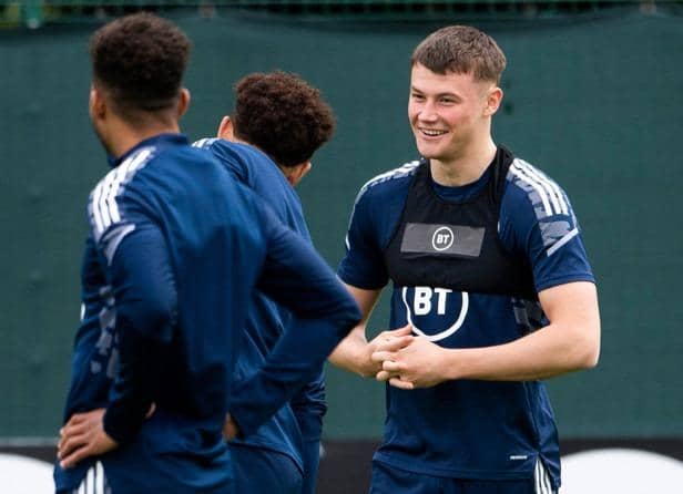 Scotland right-back Nathan Patterson during a training session at Oriam in Edinburgh in preparation for Wednesday's UEFA Nations League match against Armenia at Hampden. (Photo by Paul Devlin / SNS Group)