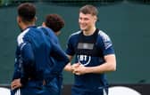 Scotland right-back Nathan Patterson during a training session at Oriam in Edinburgh in preparation for Wednesday's UEFA Nations League match against Armenia at Hampden. (Photo by Paul Devlin / SNS Group)