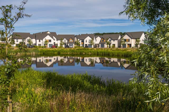 A view of part of the Bertha Park Village housing development on the outskirts of Perth that Springfield in involved with. Picture by Alan Richardson