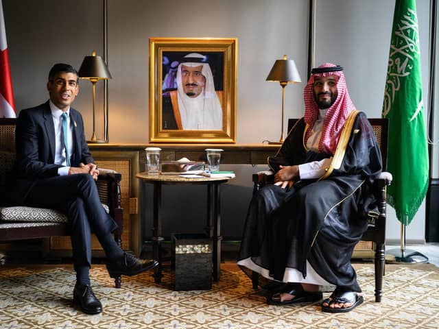 Rishi Sunak meets Saudi Arabia's Crown Prince Mohammed bin Salman at the G20 Summit last year (Picture: Leon Neal/Getty Images)