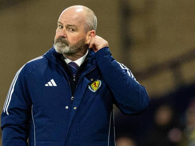 Steve Clarke watches on as Scotland lost 1-0 to Northern Ireland at Hampden.