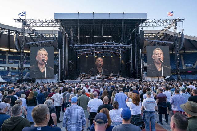 Springsteen played for around three hours at the Edinburgh stadium.