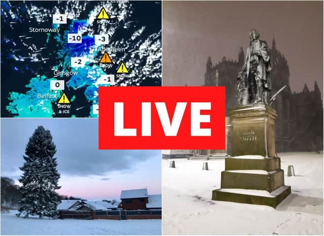 The Met Office forecasts that snow showers will continue during the day on Tuesday and into the evening across most of Scotland.
