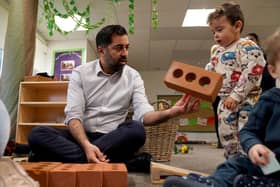 First Minister Humza Yousaf during a visit to TASK Childcare in Glasgow. Picture: Andrew Miligan/PA Wire