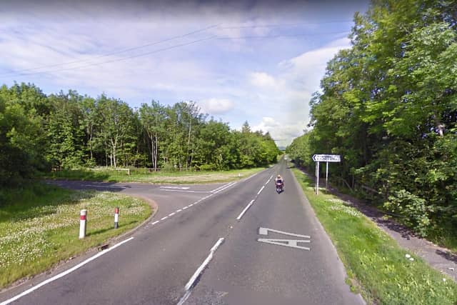 The incident happened on the A7, approximately a mile and a half south of Middleton near the junction with the B7007 on Monday (Photo: Google Maps).