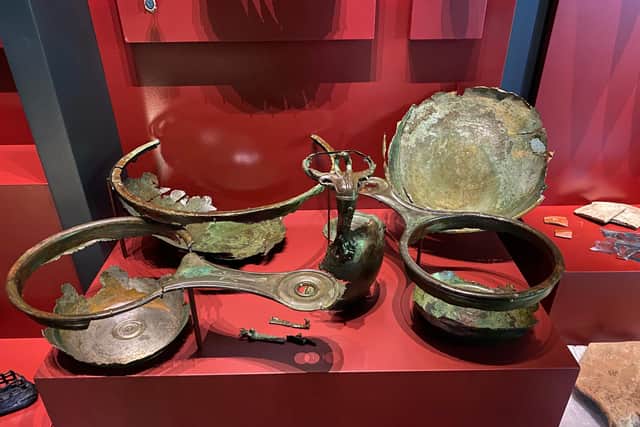 A collection of domestic items retrieved from Trimontium. PIC: Trimontium Museum.