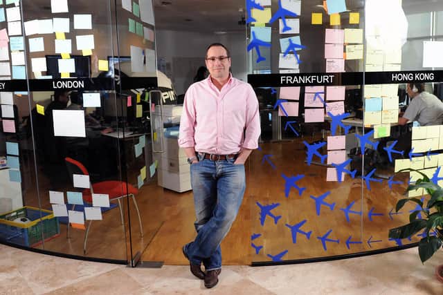 Gareth Williams, founder of Skyscanner in the company's old Princes Street office prior to their move to Quartermile.