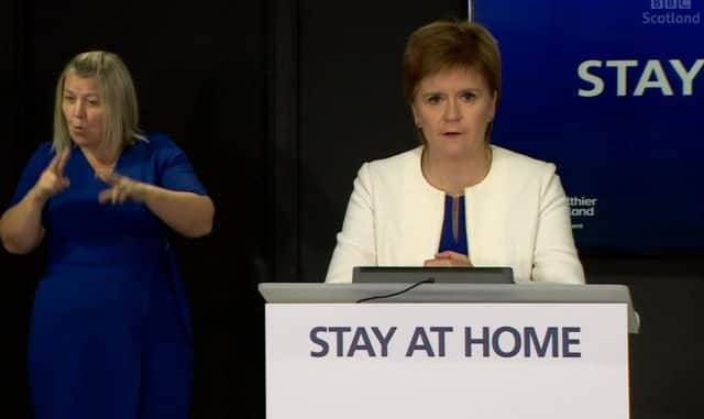 First Minister Nicola Sturgeon.