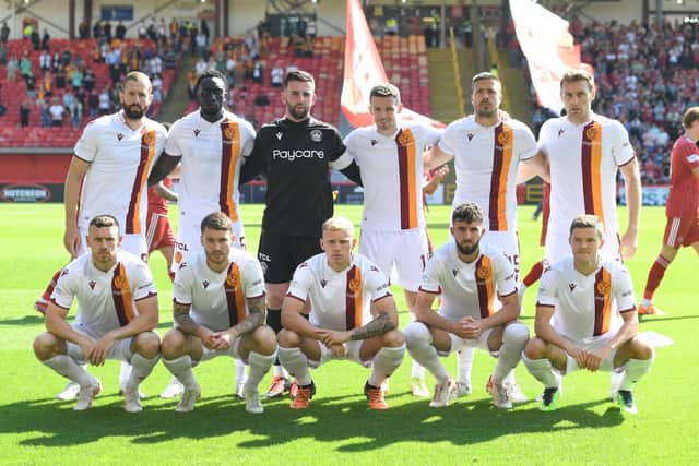 The Motherwell starting XI against Aberdeen. (Photo by Craig Foy / SNS Group)