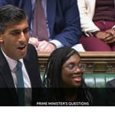 Rishi Sunak speaks at his first Prime Minister's Questions as Conservative Party leader. Picture: BBC Parliament