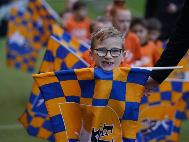 Some of the fans who watched Mansfield draw 2-2 with Port Vale on 26th December 2019.