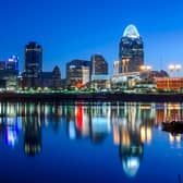 The Cincinnati skyline at night. Pic: Alamy/PA