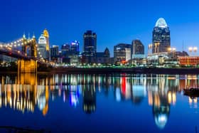 The Cincinnati skyline at night. Pic: Alamy/PA