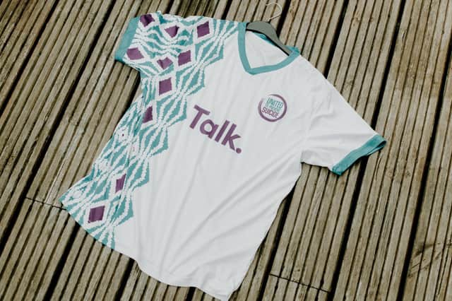 The FC United shirts Hearts and Celtic will wear ahead of the Premiership clash. Picture: SNS