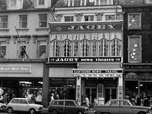 The Jacey Cinema, on Edinburgh's Princes Street, in December 1965.