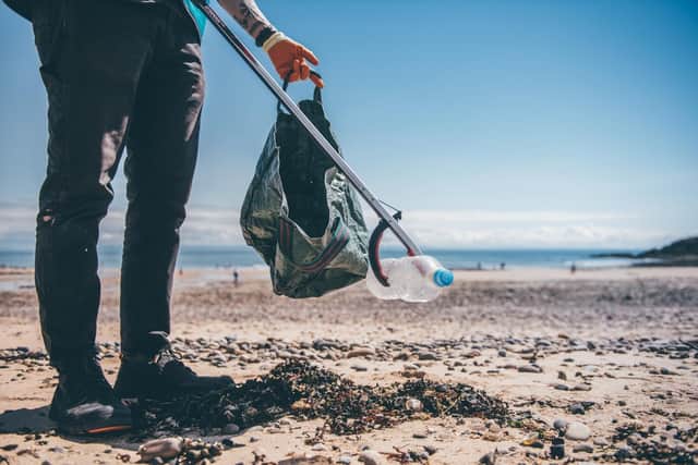 Beachwatch surveys, organised by the Marine Conservation Society, show the quantity of litter on Scottish shores increased by 17 per cent last year. Picture: Billy Barraclough