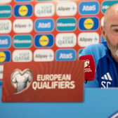 Scotland head coach Steve Clarke during a press conference.