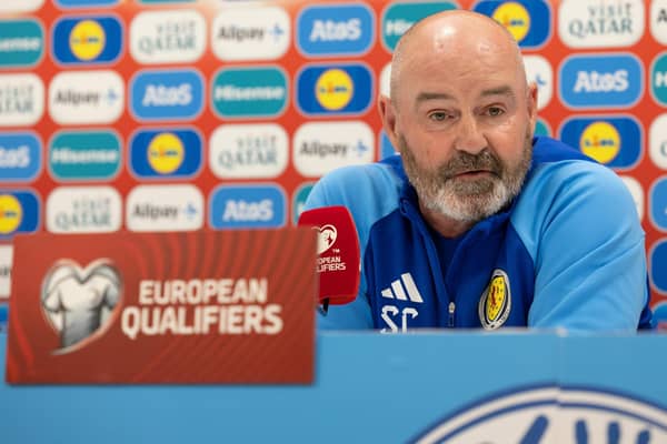 Scotland head coach Steve Clarke during a press conference.