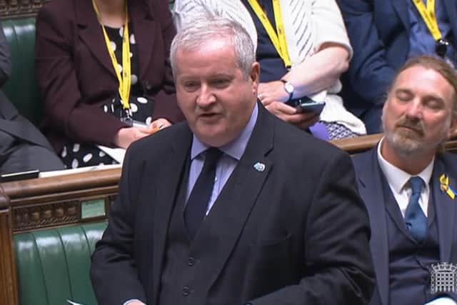 SNP Westminster leader Ian Blackford speaks during Prime Minister's Questions