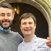 Darin and George Blogg, the executive head chef at Gravetye Manor