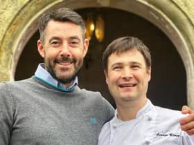 Darin and George Blogg, the executive head chef at Gravetye Manor
