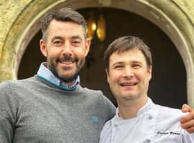 Darin and George Blogg, the executive head chef at Gravetye Manor
