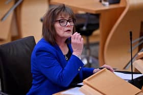 Health Secretary Jeane Freeman addresses MSPs in the Scottish Parliament, Edinburgh, on the delivery of the coronavirus vaccine.