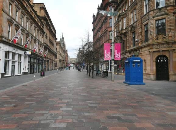 Deserted streets on March 24 after Scotland went into lockdown. Picture: John Devlin