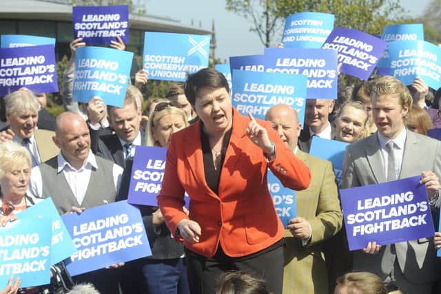 Ruth Davidson says she loves campaigning   Pic Greg Macvean