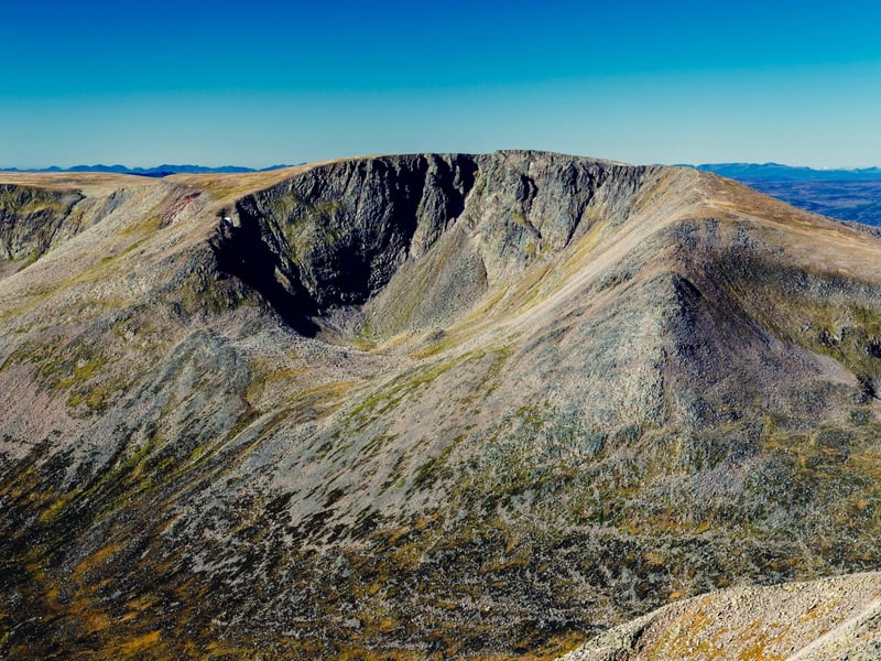 Braeriach is also in the Caingorms, and it's argued to be the finest of the lot. Standing at 1,296m (4,251ft), it takes a long approach walk to reach its vast summit, about eight to ten hours in favourable conditions. Braeriach is less popular than the previous two due to its remote position, but its wilderness is said to be dramatic and ruggedly beautiful. This is a tough yet incredibly rewarding walk recommended for experienced walkers.