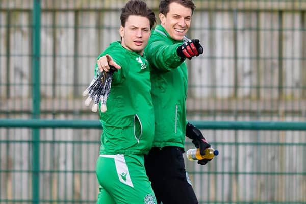 Kevin Dabrowski and Matt Macey are giving Shaun Maloney a selection headache. (Photo by Mark Scates / SNS Group)