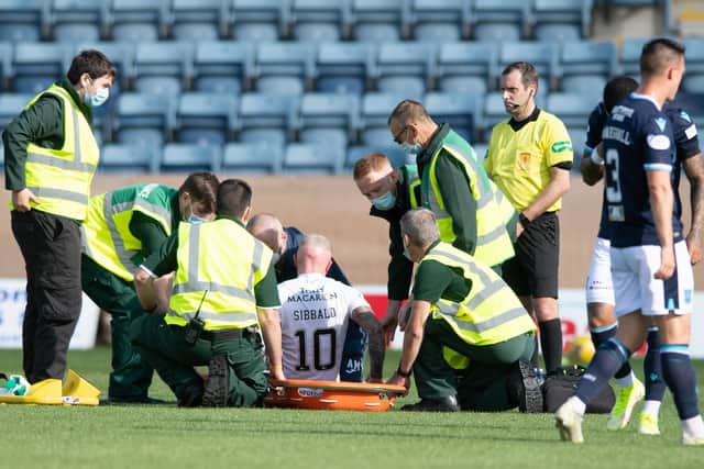 Livingston are worried about Craig Sibbald, who was stretchered off at Dens Park.