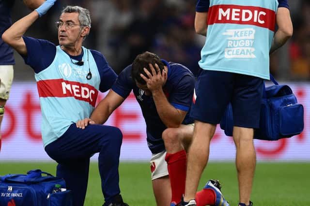 Antoine Dupont picked up the injury during France's record win over Namibia.