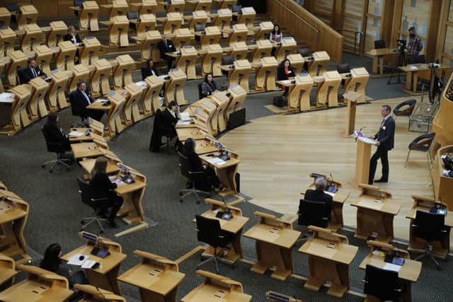 There was no 'Cross Party Party' WhatsApp group for the new intake of MSPs in 2021 because of the Covid restrictions (Picture: Andrew Cowan/pool/Getty Images)