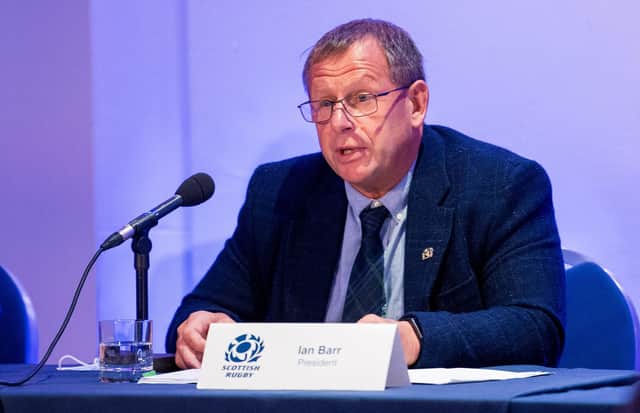 Outgoing SRU president Ian Barr has hailed the new changes to the organisation as a 'line in the sand moment'. (Photo by Ross Parker / SNS Group)