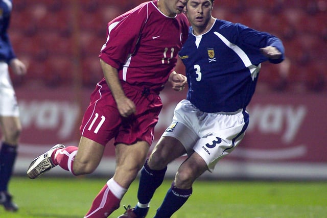 The Hibs assistant manager made his Scotland debut in 2004 during a 4–1 friendly victory against Trinidad and Tobago at Easter Road. He was called up a further two times, in 2008 and 2009, but did not get on the pitch.