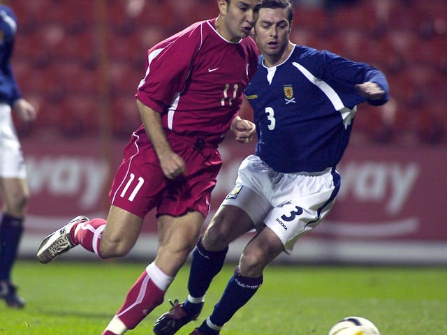 The Hibs assistant manager made his Scotland debut in 2004 during a 4–1 friendly victory against Trinidad and Tobago at Easter Road. He was called up a further two times, in 2008 and 2009, but did not get on the pitch.