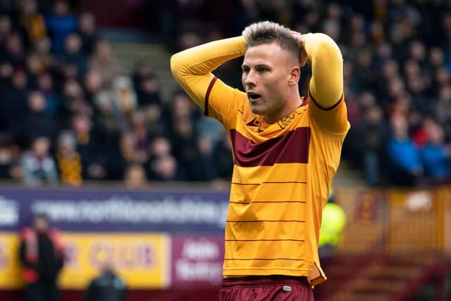 James Scott, pictured during his playing days at Motherwell,  has agreed a season-long loan at Hibs. Photo by Craig Foy / SNS Group
