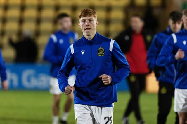 Gallagher Lennon, the son of ex-Celtic manager Neil Lennon, is currently on loan at Dumbarton from St Mirren. (Photo by Craig Williamson / SNS Group)