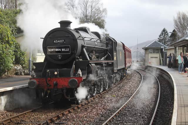 The loco Lancashire Fusilier pulling the Northern Belle