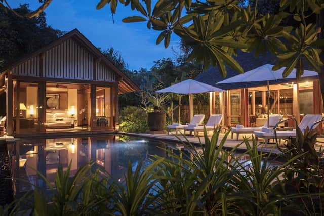 A beach villa at the Datai Langkawi. Pic: Datai Langkawi/PA.