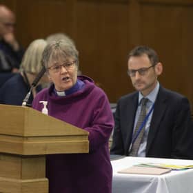 The Very Rev Dr Susan Brown speaks at the Assembly