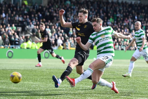 James Forrest scored Celtic's third - and his first league goal of the season - during the 3-1 win over Livingston. (Photo by Craig Foy / SNS Group)