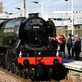 The Flying Scotsman, painted in its traditional colours. Picture: PA