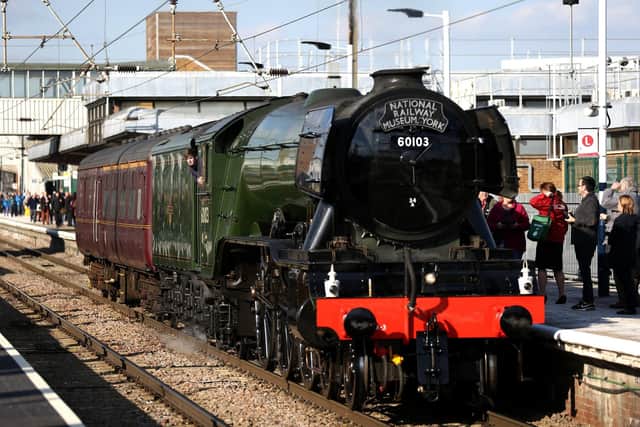 The Flying Scotsman, painted in its traditional colours. Picture: PA